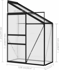 VidaXL Broeikas 1,38 M² Aluminium Antracietkleurig -Tuinwerk Verkoop 1002x1200