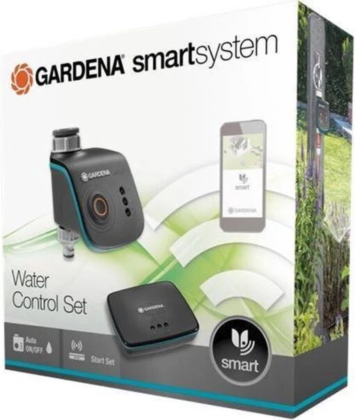 GARDENA - Smart Water Control Set Besproeiingscomputer - 1min Tot 10u - 6 Besproeiingen Per Dag -Tuinwerk Verkoop