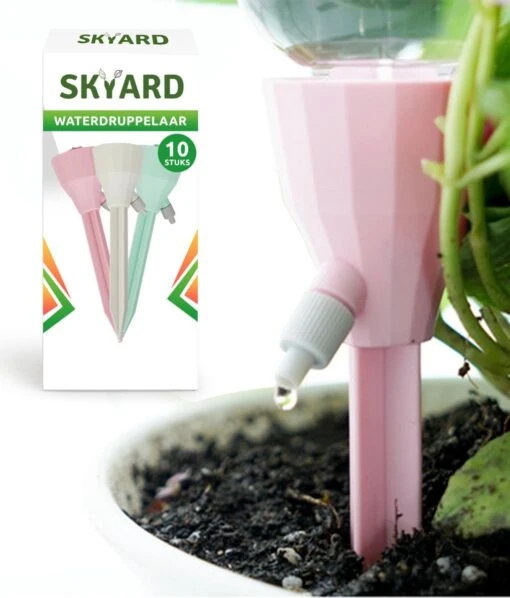 SKYARD® Waterdruppelaar Set Van 10 – Watergeefsysteem Geschikt Binnen (Kamerplanten) En Buiten – Bewateringssysteem Met Instelbare Druppelsnelheid - Irrigatiesysteem - Planten Watergever - Waterbol -Tuinwerk Verkoop 1024x1200 1