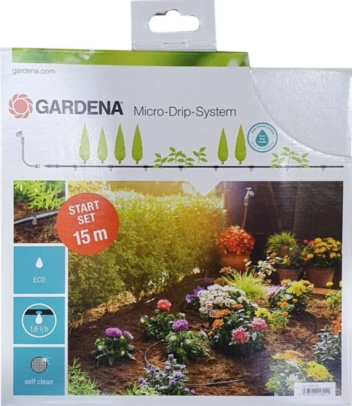 GARDENA Micro Drip System Startset S - Voor Rijplanten Druppelsysteem- 15 Meter -Tuinwerk Verkoop