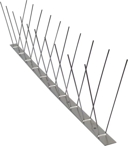 Stixx Full Metal RVS 304 Extra Sterke Vogelwering 2 Rijen Pinnen Op 50cm Strip; Vogelwering; Duivenpin; Duivenpinnen; Vogelverjager; Duivenverjager -Tuinwerk Verkoop