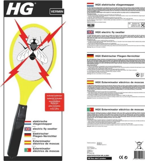 HGX Elektrische Vliegenmepper - 1 Stuk - Voorkomt Platgeslagen Insecten - Ook Geschikt Voor Muggen En Wespen - Inclusief Batterijen -Tuinwerk Verkoop 1081x1200 1