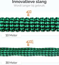 Goliving Tuinslang Flexibel - 30 Meter - Uitrekbare Tuinslang Sproeier - Tuinsproeier - Zwart - Acht Standen - Met Opbergtas -Tuinwerk Verkoop 1082x1200