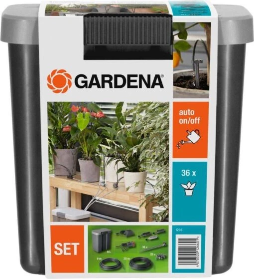 GARDENA Vakantiebewateringsset Duppelsysteem - Geschikt Voor 36 Potplanten - Incl. 9l Vat -Tuinwerk Verkoop 1095x1200 1