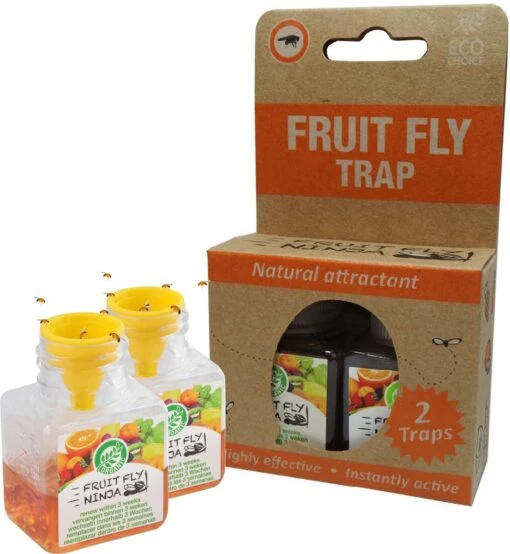 Super Ninja - Fruit Fly Ninja® - Fruitvliegjes Vanger - 100% Natuurlijk En Milieu Verantwoordelijk - 2 Pack -Tuinwerk Verkoop 1105x1200 3