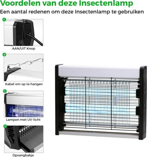 VerminBuster Muggenlamp UV Licht - Insectenlamp - Vliegenlamp - Muggenvanger - Vliegenvanger - Muggenstekker -Tuinwerk Verkoop 1128x1200 6