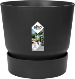 Elho Greenville Rond 40 - Grote Bloempot Voor Buiten - Gemaakt Van Gereycled Plastic - Ø 39.0 X H 36.8 Cm - Living Black -Tuinwerk Verkoop 1134x1200 1