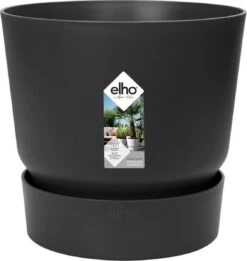 Elho Greenville Rond 40 - Grote Bloempot Voor Buiten - Gemaakt Van Gereycled Plastic - Ø 39.0 X H 36.8 Cm - Living Black -Tuinwerk Verkoop 1135x1200 3