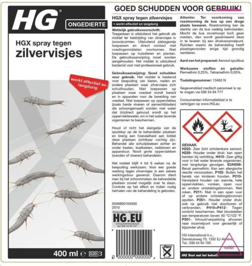 HGX Spray Tegen Zilvervisjes - 13463N - 400ml - Effectief Tegen Zilvervisjes - Vlekvrij - Werkt Tot 6 Weken -Tuinwerk Verkoop 1137x1200 3