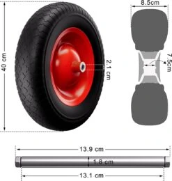 Gardebruk Kruiwagen 100 L - Kunststof Kuip – Tot 150KG Groen -Tuinwerk Verkoop 1142x1200 3