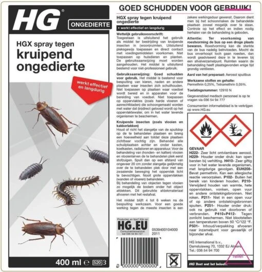 HGX Spray Tegen Kruipend Ongedierte - 12910N - 400ml - Zeer Krachtig Middel - Vlekvrij - Werkt Tot 6 Weken -Tuinwerk Verkoop 1153x1200 3