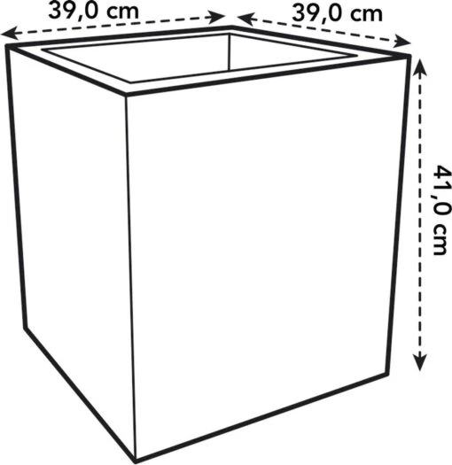 Elho Vivo Structure Finish Vierkant 40 - Plantenbak Voor Binnen & Buiten - Ø 39 X H 41 - Grijs/Warm Grijs -Tuinwerk Verkoop 1165x1200 1