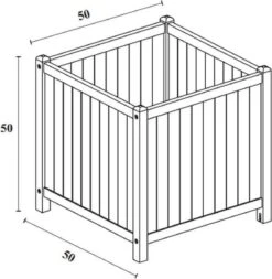 Houten Plantenbak Met Wieltjes 50x50 - Geolied Duurzaam FSC Acaciahout – Bloembak Buiten - Plantenbakken Buiten - Perfecthomeshop -Tuinwerk Verkoop 1173x1200 2