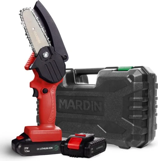 Mardin Mini Kettingzaag - Snoeizaag - Kettingzaag - Kettingzaag Electrisch Met 2 Accu - Inclusief Koffer - 1 Extra Accu - Rood -Tuinwerk Verkoop 1175x1200 1