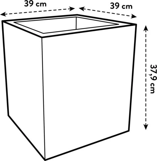 Elho Vivo Next Vierkant 40 - Plantenbak Voor Binnen & Buiten - Ø 39.0 X H 37.9 Cm - Zwart/Living Black -Tuinwerk Verkoop