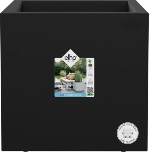 Elho Vivo Next Vierkant 40 - Plantenbak Voor Binnen & Buiten - Ø 39.0 X H 37.9 Cm - Zwart/Living Black -Tuinwerk Verkoop 1177x1200 2