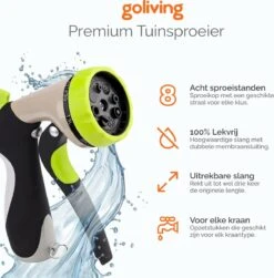 Goliving Tuinslang Flexibel - 30 Meter - Uitrekbare Tuinslang Sproeier - Tuinsproeier - Zwart - Acht Standen - Met Opbergtas -Tuinwerk Verkoop 1180x1200 2