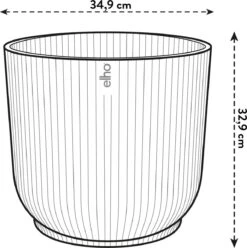 Elho Vibes Fold Rond Wielen 35 - Bloempot Voor Binnen - Ø 34.9 X H 32.4 Cm - Delicaat Roze -Tuinwerk Verkoop 1193x1200 4