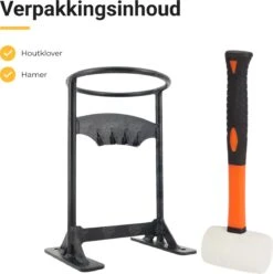 Maatworkz - Houtklover + Hamer - Houtsplijter - Houtkliever - Houtklover Voor Aanmaakhout - Gietijzer - Zwart -Tuinwerk Verkoop 1193x1200 8