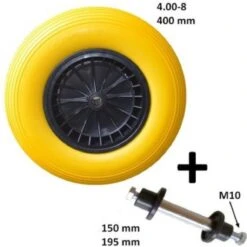 Merkloos Kruiwagenwiel Anti Lek - 4.80/4.00-8 - Massief PU Band - Lekvrij Wiel Met 130mm As - Kruiwagenband 4.80/400 Voor Kruiwagen -Tuinwerk Verkoop 1198x1200 22