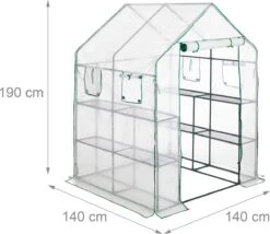 Relaxdays Tuinkas - 2 M² - Kweekkas Tuin - Grote Foliekas - 4 Ramen - Plantenkas Tomaten -Tuinwerk Verkoop 1200x1038 2