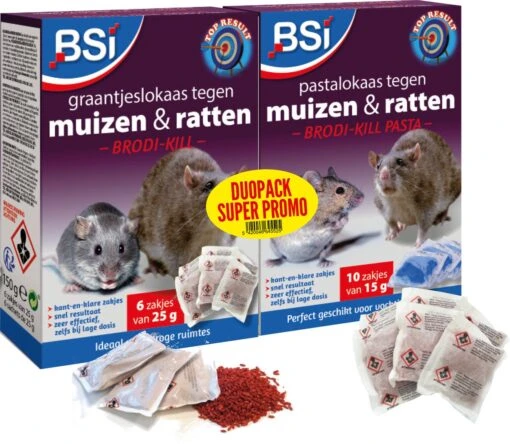 BSI - Brodi Kill Combi-Pack Graan & Pasta - Muizengif - Raffenvergif - 2x150 G Lokaas -Tuinwerk Verkoop 1200x1045 1