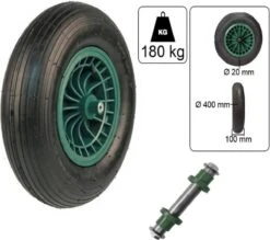 Kruiwagen Wiel 4.00 - 8 Luchtband Lijnprofiel - Asdiameter 20mm -Tuinwerk Verkoop 1200x1062 4