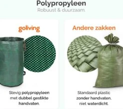 Goliving Tuinafvalzak - Set Van 2- Tuinafvalzakken Opvouwbaar - Tuinzak - Tuinafvalemmer - 2x 280 Liter - Groen -Tuinwerk Verkoop 1200x1068