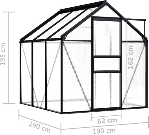 Prolenta Premium - Broeikas 3,61 M² Aluminium Antraciet -Tuinwerk Verkoop 1200x1091 1