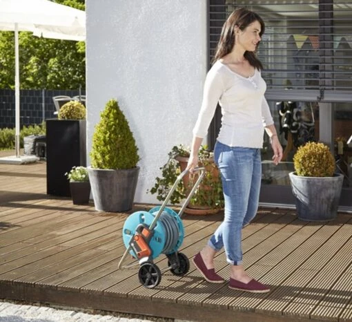 GARDENA - AquaRoll CleverRoll S Set Slangenwagen - Incl. 20 M Slang - Maximaal 40 M Opbergcapaciteit -Tuinwerk Verkoop