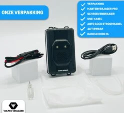 Vulpes Verjager® Marterverjager - Ongedierteverjager - Multifunctionele Set Binnen & Buiten - Batterijen, 12V & Auto Accu - Marters, Muizen & Ratten - Steenmarter Verjager PRO - Incl. E-Book -Tuinwerk Verkoop 1200x1100 1