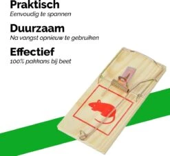 Merkloos Houten Muizenvallen 6 Stuks - Muizenklemmen - Voor Binnen En Buiten - 100% Pakkans - Muizenverjager - Zonder Muizengif -Tuinwerk Verkoop 1200x1103 4