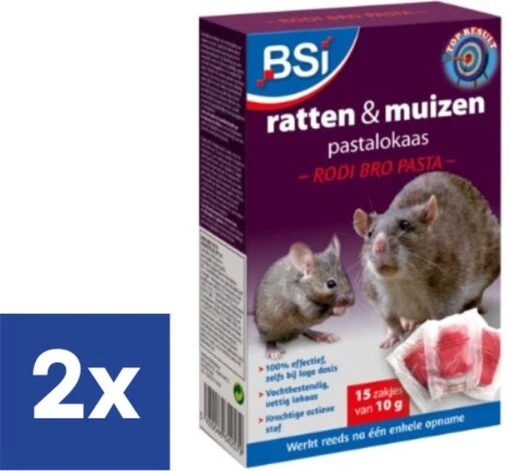 BSI Rodi Bro Pastalokaas Muizen- En Rattenvergif - 2 X 150 Gr -Tuinwerk Verkoop 1200x1108 1