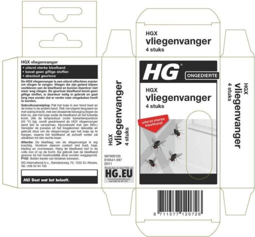 HGX Vliegenvanger - 4 Stuks - Bevat Geen Giftige Stoffen - Zeer Sterke Kleefband - Geurloos -Tuinwerk Verkoop 1200x1116 4