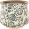 Clayre & Eef Bloempot Ø 15x13 Cm Beige Groen Keramiek Rond Bloemen Bloempot Binnen Plantenpot Plant Pot -Tuinwerk Verkoop 1200x1125 2