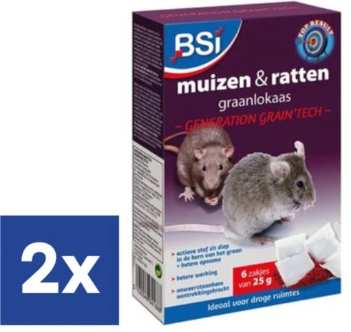 BSI Muizengif En Rattenvergif Graanlokaas - 2 X 150 G -Tuinwerk Verkoop 1200x1133 1