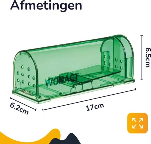 Wonact Muizenval - Diervriendelijke Muizenvallen Voor Binnen En Buiten - 3 Stuks - Verbeterd Model 2023 - Inclusief E-boek Met Vangtips En Schoonmaakborsteltje -Tuinwerk Verkoop 1200x1145 3