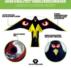 Vulpes Verjager® Vogelverjager - Duivenverjager - Vogelverschrikker - Reigerverschrikker - Kite Hawk - Complete Set - Pro Versie -Tuinwerk Verkoop 1200x1148 8