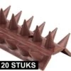 20x Antiklimstrip Tegen Inbraak / Katten / Vogels 50 X 4,5 X 1,7 Cm - 10 Meter - Vogelpinnen / Kattenpinnen - Hekpunten -Tuinwerk Verkoop 1200x1152 4