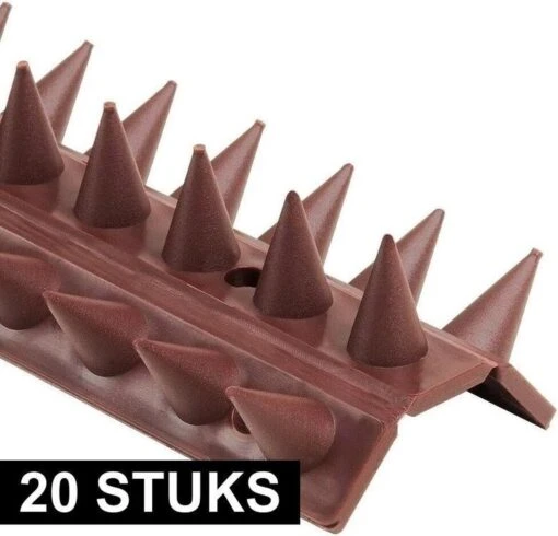 20x Antiklimstrip Tegen Inbraak / Katten / Vogels 50 X 4,5 X 1,7 Cm - 10 Meter - Vogelpinnen / Kattenpinnen - Hekpunten -Tuinwerk Verkoop 1200x1152 4