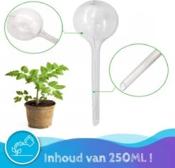 Summer Spark Waterdruppelaar Voor Planten 6 Stuks Transparant – 27 CM X 8 CM – 250 ML – Automatisch Watergeefsysteem Voor Kamerplanten – Planten Watergever Met Druppelsysteem – Waterbol -Tuinwerk Verkoop 1200x1153