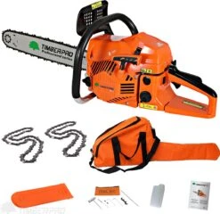 TIMBERPRO - Kettingzaag – Benzine - 62 Cc - Zwaardlengte 50 Cm - Transportzak - 2e Ketting -Tuinwerk Verkoop 1200x1165 2