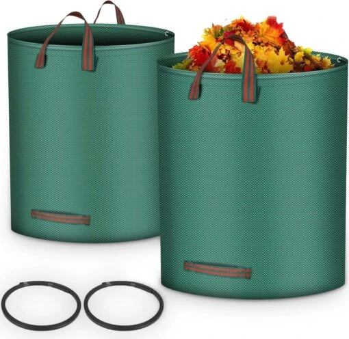 Goliving Tuinafvalzak - Set Van 2- Tuinafvalzakken Opvouwbaar - Tuinzak - Tuinafvalemmer - 2x 280 Liter - Groen -Tuinwerk Verkoop 1200x1166 2