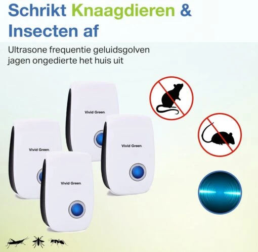 4 Pack Ultrasone Muizenverjager - Ongedierte Muizen Verjager Voor Binnen - Verjagers - Pest Reject - Repeller - Bestrijder -Tuinwerk Verkoop 1200x1173 3