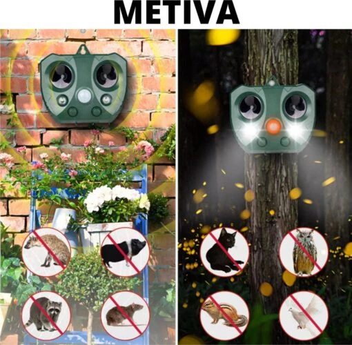 Metiva Kattenverjager - Ultrasone Verjager - Muizenverjager - Ongedierteverjager - Tuin - Diervriendelijke Ultrasone Dierenverjager Zonne Energie - Marterverjager - Katten - Kattenschrik - Waterbestendig - Honden - Dieren - Katten Verjager -Tuinwerk Verkoop 1200x1176 6