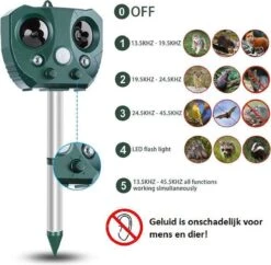 Merkloos Ultrasone Kattenverjager - Kattenschrik - Zonneenergie - Marterverjager - Op Batterijen - Met Adapter - Katten Afweermiddel - Tuin - Ongedierte Verjager -Tuinwerk Verkoop 1200x1177 5