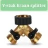 Y Stuk Kraan - Kraan Splitter - Waterverdeler - Buitenkraan - Waterverdeler 2 Weg – Messing - Afzonderlijk Af Te Sluiten -Tuinwerk Verkoop 1200x1178