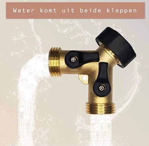 Y Stuk Kraan Splitter – Aanvoer Y Stuk Voor Wasmachine - Waterverdeler - Buitenkraan - Waterverdeler 2 Weg – Messing - -Tuinwerk Verkoop 1200x1179 3