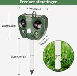 Steks® Ultrasone Kattenverjager - Kattenschrik - Katten Afweermiddel - Zonneenergie - Marterverjager - Op Batterijen - Met Adapter - Tuin - Ongedierte Verjager -Tuinwerk Verkoop 1200x1179 8