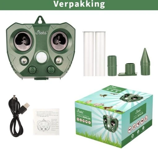 Steks® Ultrasone Kattenverjager - Kattenschrik - Katten Afweermiddel - Zonneenergie - Marterverjager - Op Batterijen - Met Adapter - Tuin - Ongedierte Verjager -Tuinwerk Verkoop 1200x1179 9